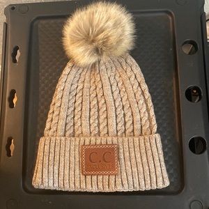 C.C. Fur Pom Beanie